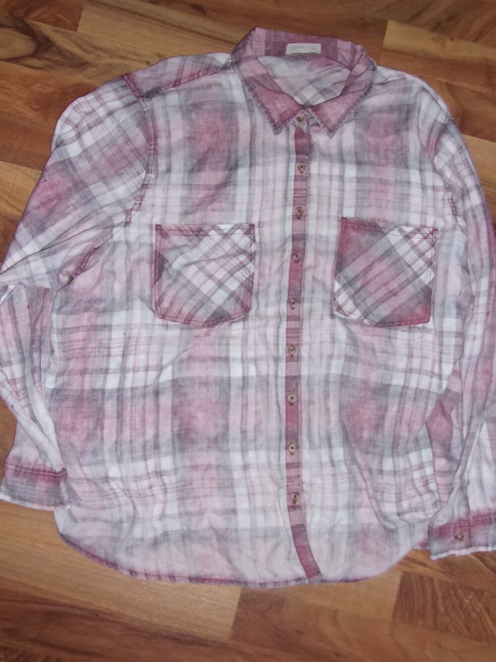 size 3  three x womens shirt top plaid   blouse plus sized 3x button